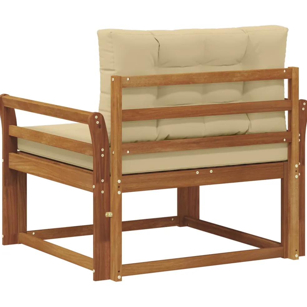 vidaXL Buiten Midden Sofa Naturel