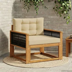 vidaXL Buiten Midden Sofa Naturel