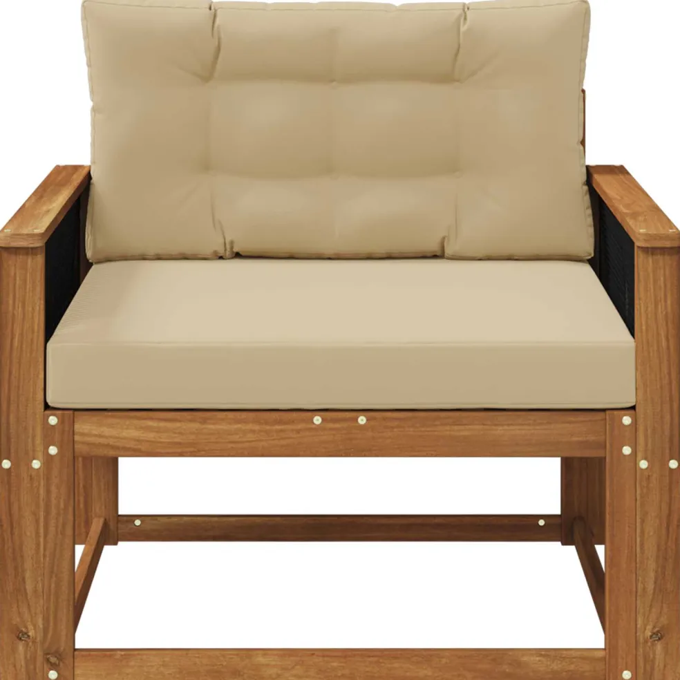 vidaXL Buiten Midden Sofa Naturel