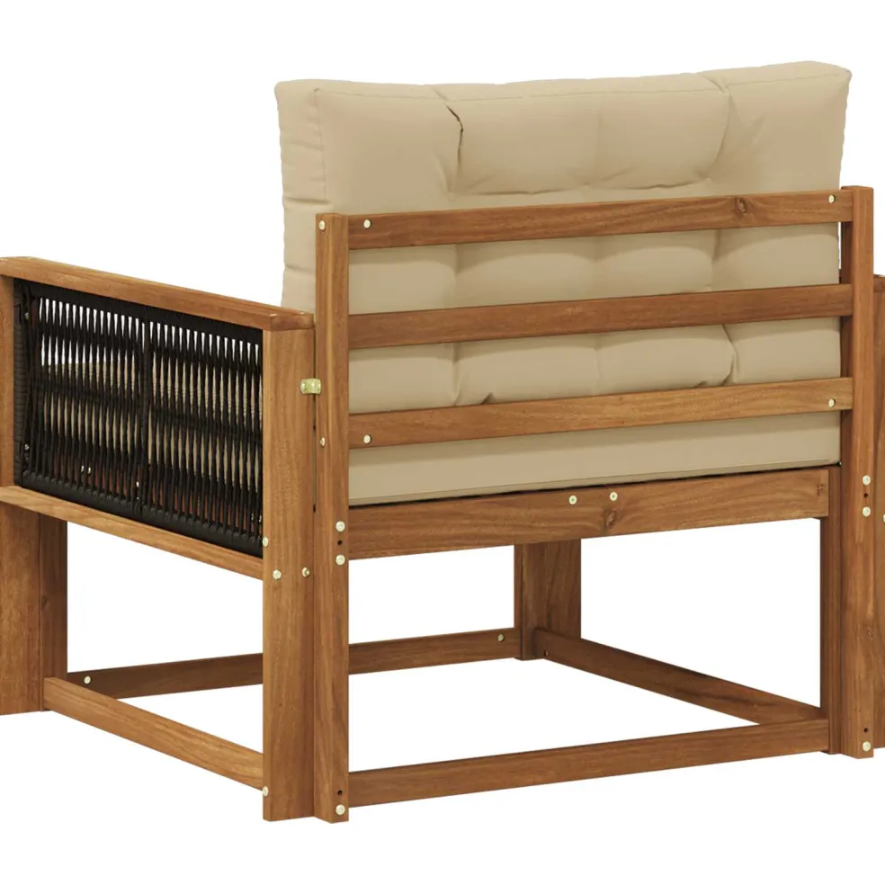 vidaXL Buiten Midden Sofa Naturel