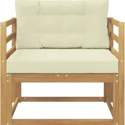 vidaXL Buiten Midden Sofa Polyester Wit