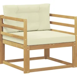 vidaXL Buiten Midden Sofa Polyester Wit