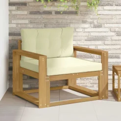 vidaXL Buiten Midden Sofa Polyester Wit