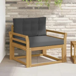 vidaXL Buiten Midden Sofa Polyester Wit