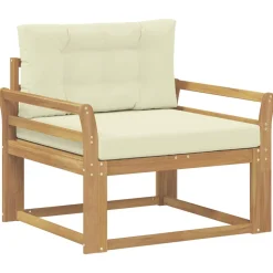 vidaXL Buiten Midden Sofa Polyester Wit