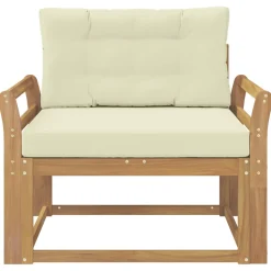 vidaXL Buiten Midden Sofa Polyester Wit