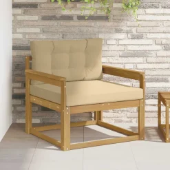 vidaXL Buiten Midden Sofa Polyester Wit