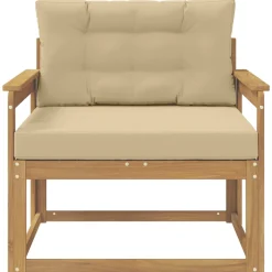 vidaXL Buiten Midden Sofa Polyester Wit