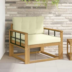 vidaXL Buiten Midden Sofa Polyester Wit