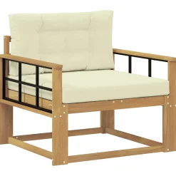 vidaXL Buiten Midden Sofa Polyester Wit