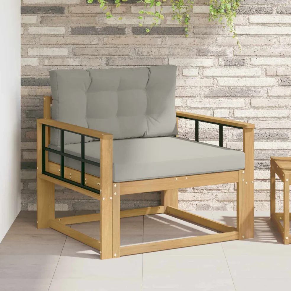 vidaXL Buiten Midden Sofa Polyester Wit