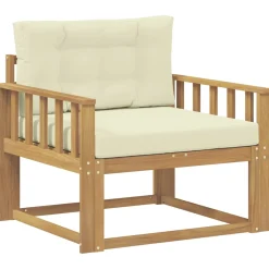 vidaXL Buiten Midden Sofa Polyester Wit
