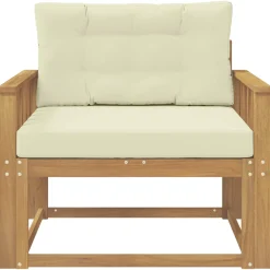 vidaXL Buiten Midden Sofa Polyester Wit