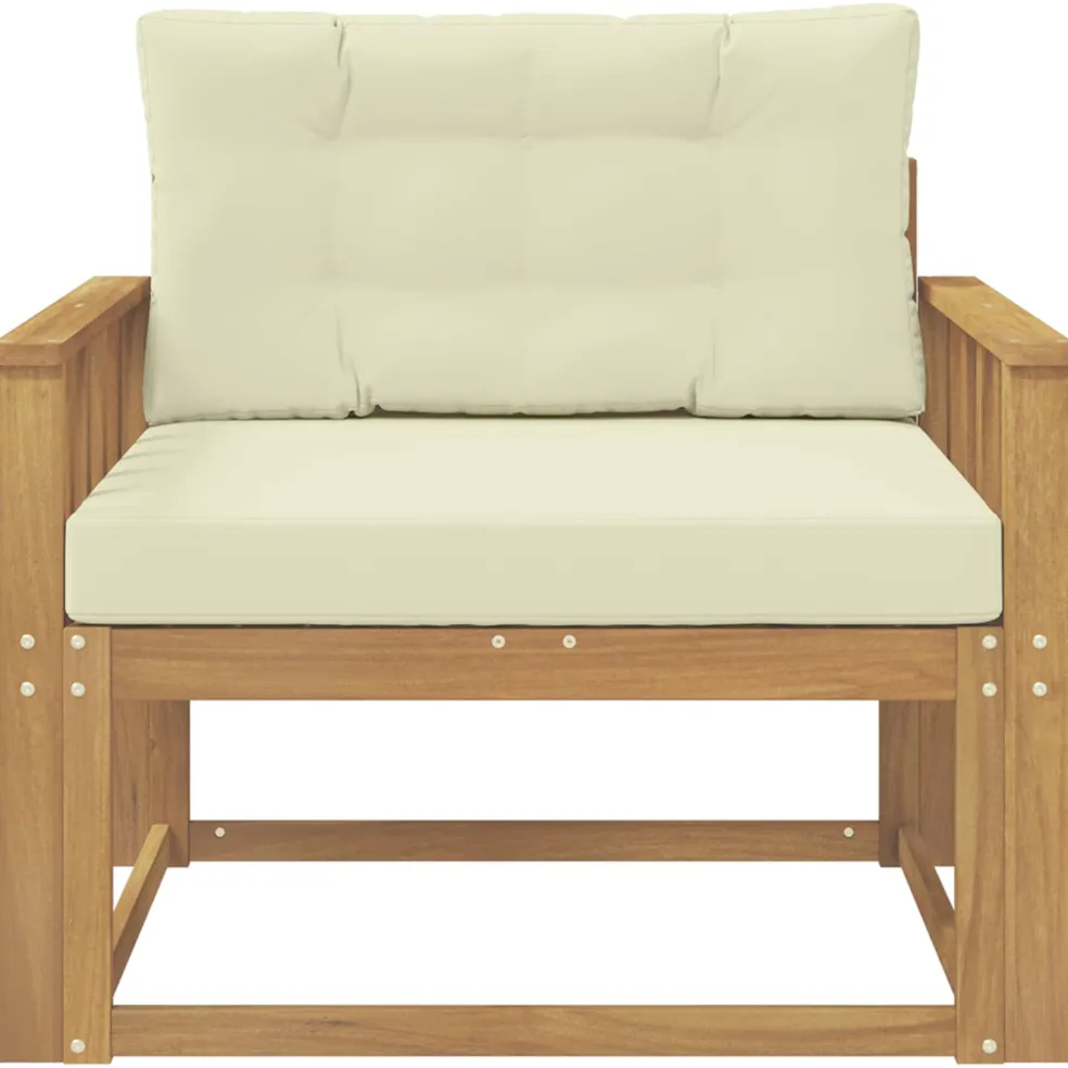 vidaXL Buiten Midden Sofa Polyester Wit
