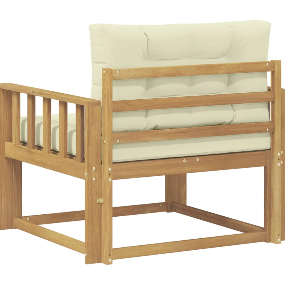 vidaXL Buiten Midden Sofa Polyester Wit