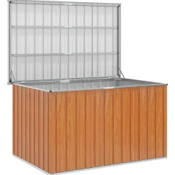 vidaXL Buitenopslagdoos Gegalvaniseerd staal 150 x 101 x 91 cm Hout