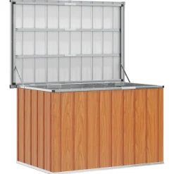 vidaXL Buitenopslagdoos Hout 109 x 67 x 65 cm Gegalvaniseerd staal