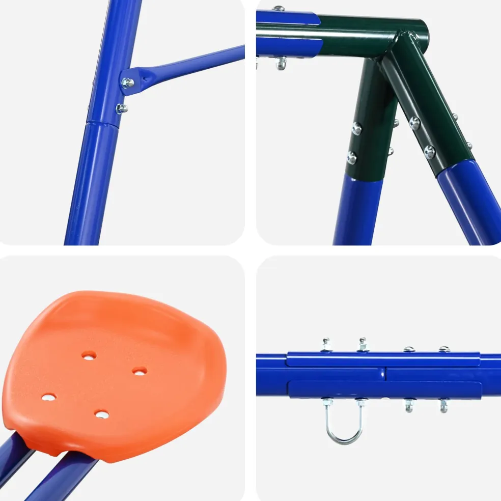 vidaXL Buiten schommelframe met glijder voor tot 5 kinderen