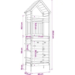 vidaXL Buiten Speeltoren Naturel 53 x 85 x 264 cm