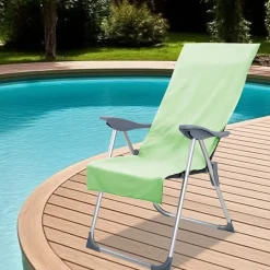 vidaXL Buiten Stoel Handdoeken 2 st Groen 130 x 60 cm