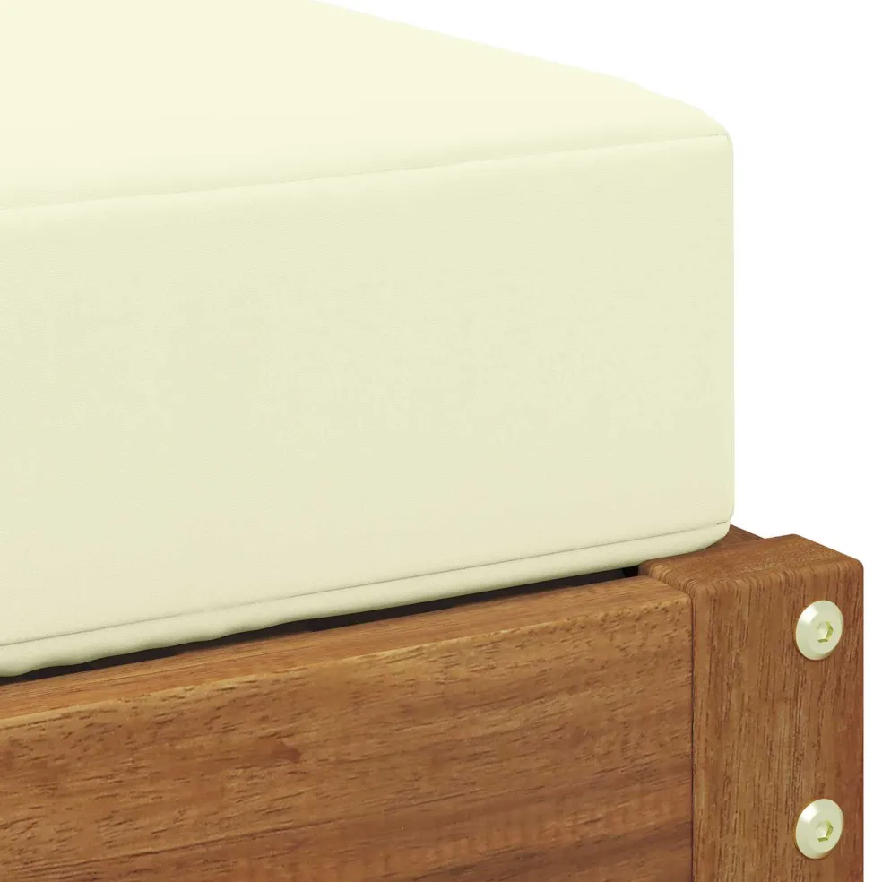 vidaXL Buitenstoolbank Massief Acaciahout Naturel