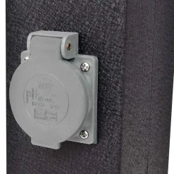 vidaXL Buitenstopcontact op zuil met lamp (zwart)