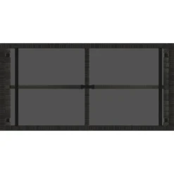 vidaXL Buiten Tafel Grijs en zwart 80 x 40 x 40 cm PE Rattan en Glas