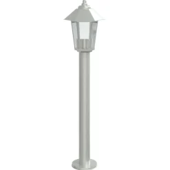 vidaXL Buitenvloerlamp 80 cm roestvrijstaal zilverkleurig