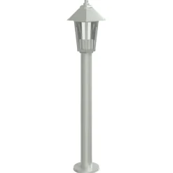 vidaXL Buitenvloerlamp 80 cm roestvrijstaal zilverkleurig