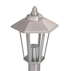 vidaXL Buitenvloerlamp 80 cm roestvrijstaal zilverkleurig