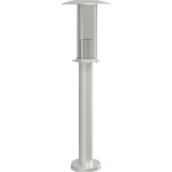 vidaXL Buitenvloerlamp 60 cm roestvrijstaal zilverkleurig