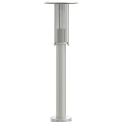 vidaXL Buitenvloerlamp 60 cm roestvrijstaal zilverkleurig
