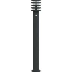 vidaXL Buitenvloerlampen 3 st met sensors 110 cm roestvrijstaal zwart