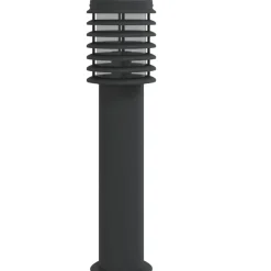 vidaXL Buitenvloerlamp met stopcontact 60 cm roestvrijstaal zwart
