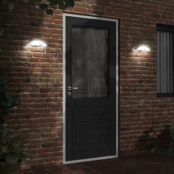 vidaXL Buitenwandlampen 2 st LED gegoten aluminium wit