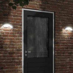 vidaXL Buitenwandlampen 2 st LED gegoten aluminium wit