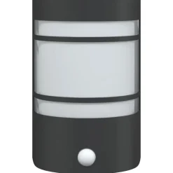 vidaXL Buitenwandlampen 2 st met sensors roestvrijstaal zwart