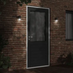 vidaXL Buitenwandlamp gegoten aluminium zwart