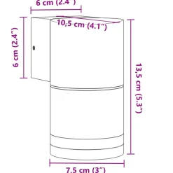 vidaXL Buitenwandlamp gegoten aluminium zwart