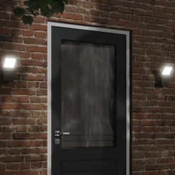 vidaXL Buitenwandlamp LED gegoten aluminium zwart