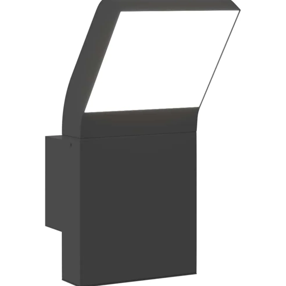 vidaXL Buitenwandlamp LED gegoten aluminium zwart