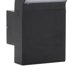 vidaXL Buitenwandlamp LED gegoten aluminium zwart