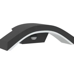 vidaXL Buitenwandlamp LED met sensors gegoten aluminium zwart