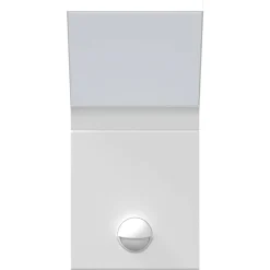 vidaXL Buitenwandlamp LED met sensors gegoten aluminium wit
