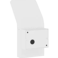 vidaXL Buitenwandlamp LED met sensors gegoten aluminium wit