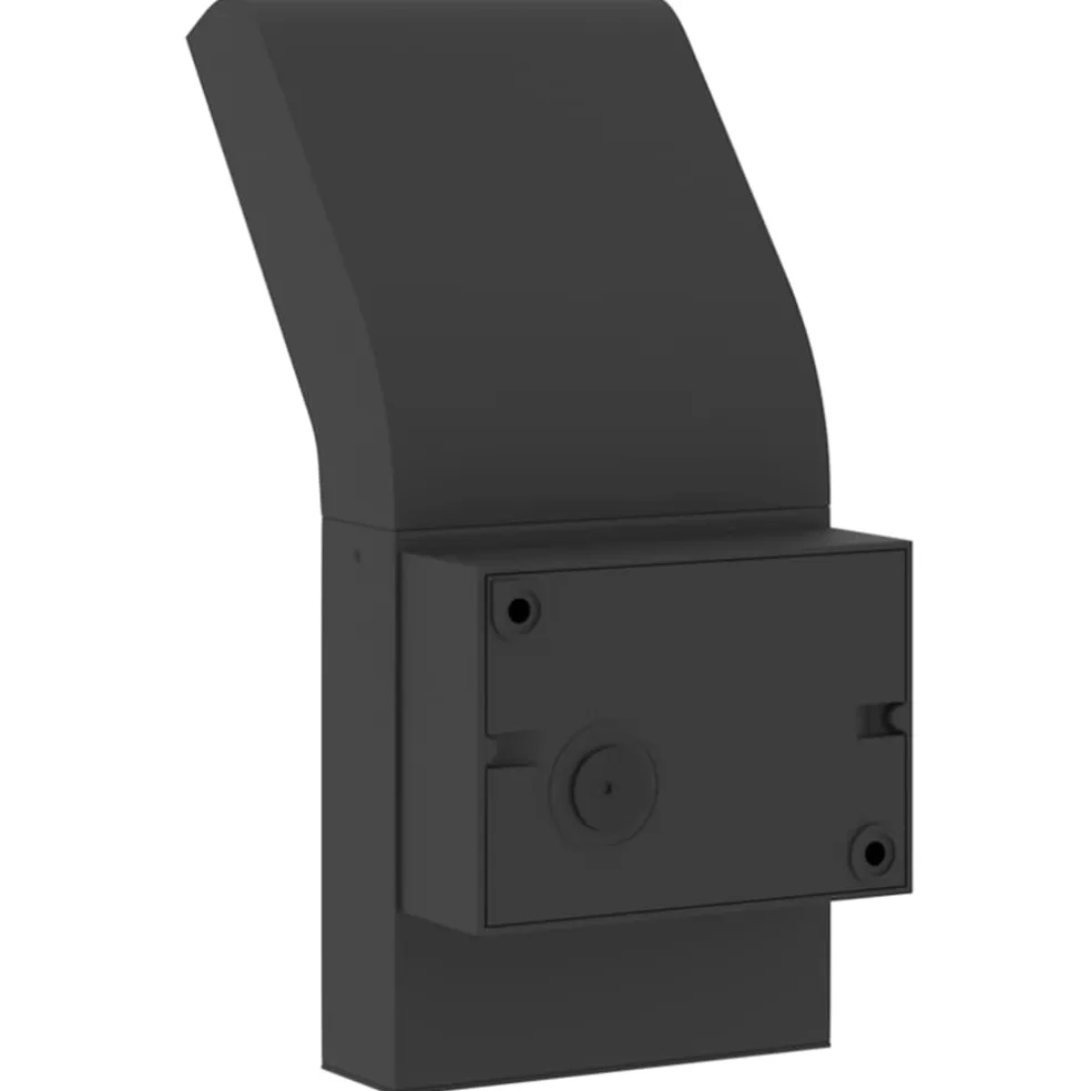 vidaXL Buitenwandlamp LED met sensors gegoten aluminium zwart