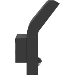 vidaXL Buitenwandlamp LED met sensors gegoten aluminium zwart