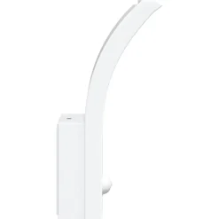 vidaXL Buitenwandlamp LED met sensors gegoten aluminium wit