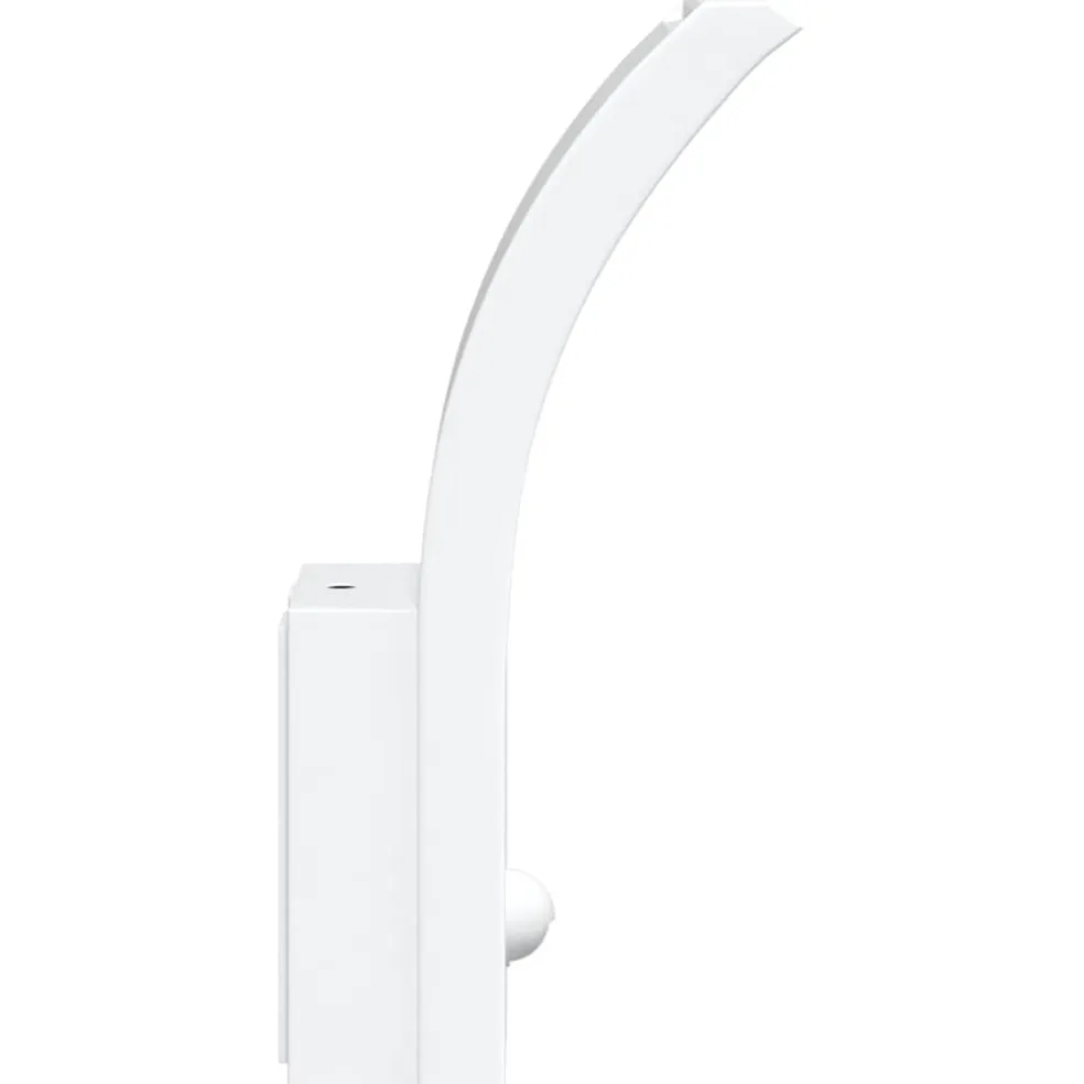 vidaXL Buitenwandlamp LED met sensors gegoten aluminium wit