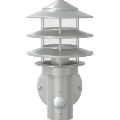 vidaXL Buitenwandlamp met sensor roestvrij staal zilverkleurig